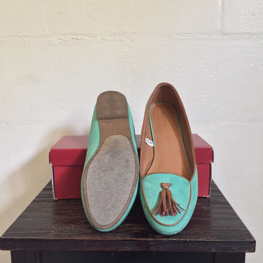 Teal Suede Loafers